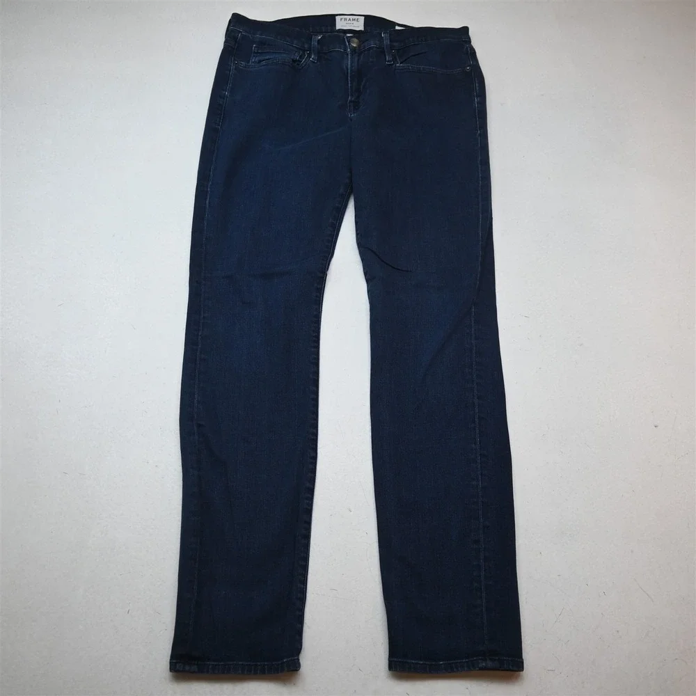Frame 34x32 Dark Stretch Denim L Homme Skinny Mens Jeans